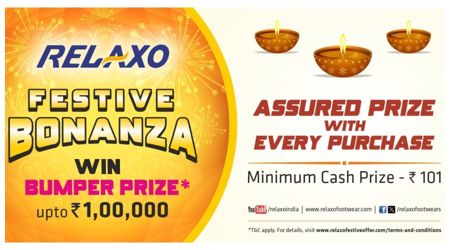 Relaxo Unveils Festive Bonanza Offer with Guaranteed Cashback and Exciting Rewards for Shoppers